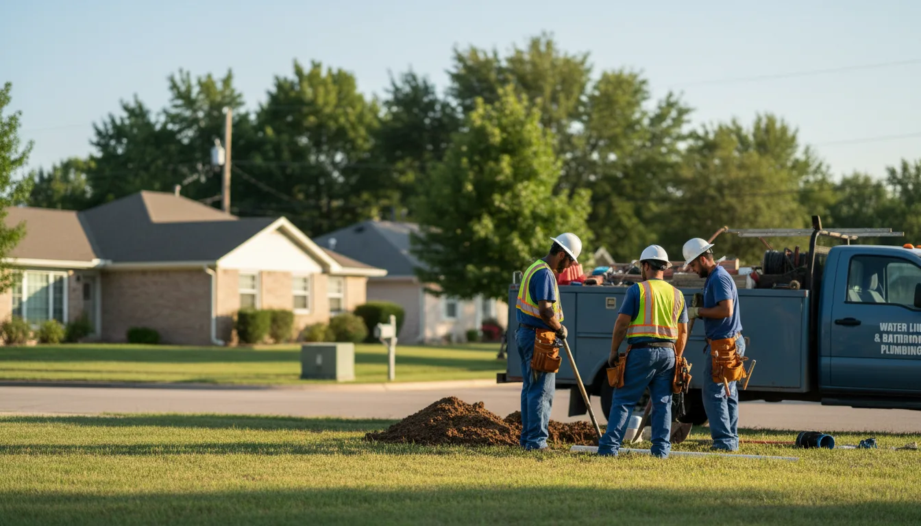 Residential water line and bathroom plumbing service in Bloomingdale, OH